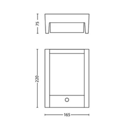 Philips - LED kültéri fali lámpa érzékelővel ARBOUR LED/3,8W/230V 2700K IP44