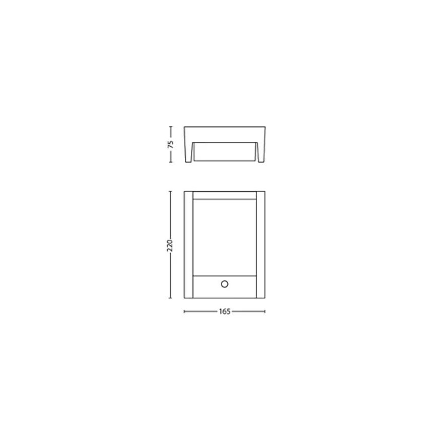Philips - LED kültéri fali lámpa érzékelővel ARBOUR LED/3,8W/230V 2700K IP44