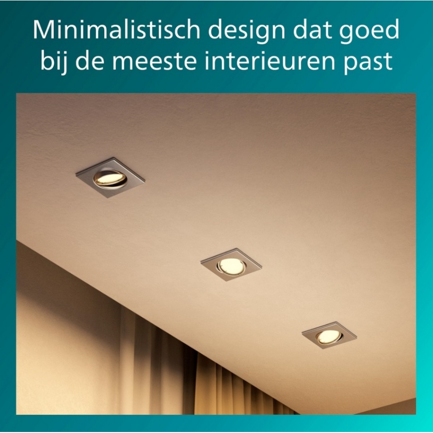 Philips - Beépíthető lámpatest PERIDOT 1xGU10/7W/230V ezüst