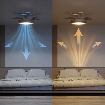 Philips - LED dimmelhető mennyezeti lámpa ventilátorral BLISS LED/35W/230V barna + távirányító