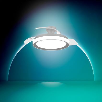 Philips - LED dimmelhető mennyezeti lámpa ventilátorral BLISS LED/35W/230V fekete + távirányító