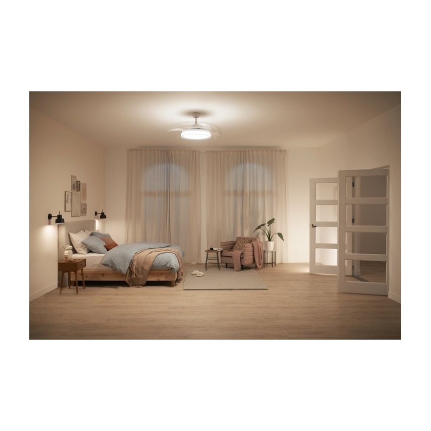 Philips - LED mennyezeti ventilátor LED/35W/230V 5500/4000/2700K fehér + távirányító