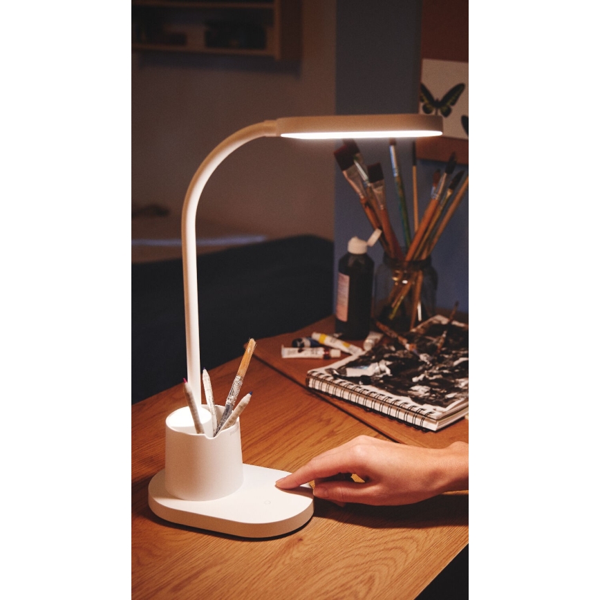 Philips - LED érintőkapcsolós asztali lámpa BUCKET LED/7W/5V 1800 mAh 3000/4000/5700K CRI 90
