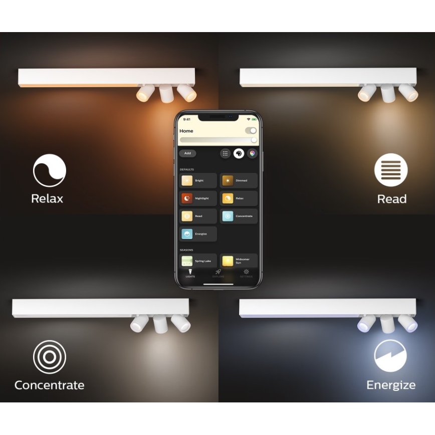 Philips - LED RGBW Dimmeres spotlámpa CENTRIS LED/25W/230V+3xGU10/5,7W