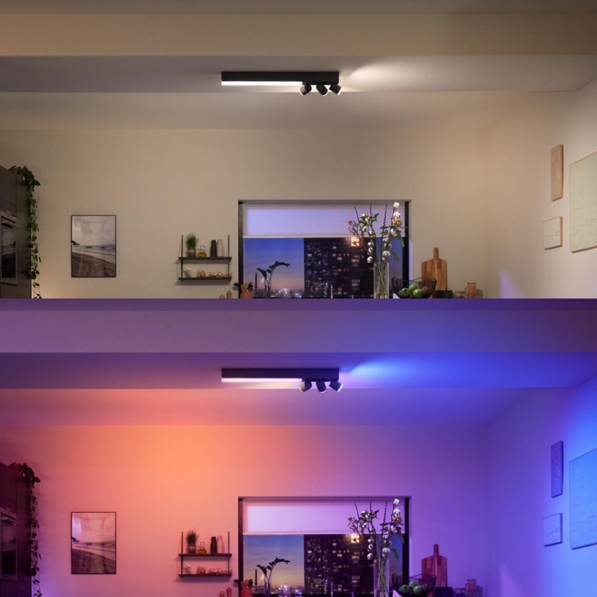Philips - LED RGBW állítható fényerejű spotlámpa LED/25W/230V + 3xGU10/5,7W