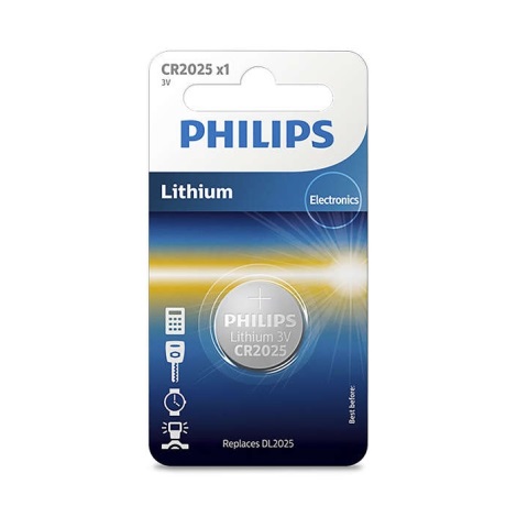 Philips CR2025/01B - Lítium elem CR2025 MINICELLS 3V 165mAh