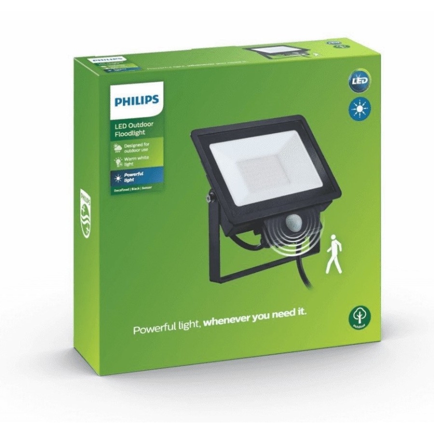 Philips - LED reflektor érzékelővel DECOFLOOD LED/50W/230V IP65 CRI 90