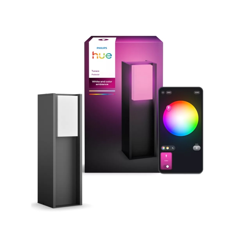 Philips - dimmelhető kültéri LED-lámpa Hue TURACO 1xE27/8,1W/230V 40 cm IP44