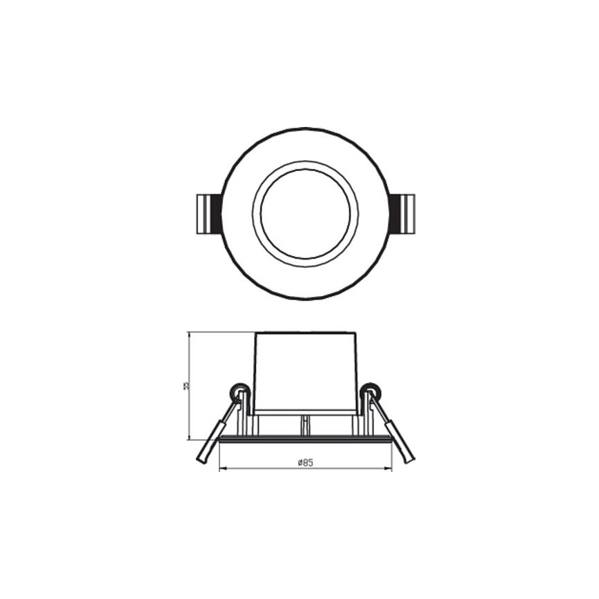 Philips - Dimmelhető LED fürdőszobai beépíthető lámpa DIVE LED/5W/230V IP65