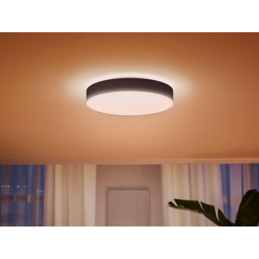 Philips - Hue fényerőszabályozható LED mennyezeti lámpatest LED/33,5W/230V 2200-6500K átm. 425 mm fekete + távirányító