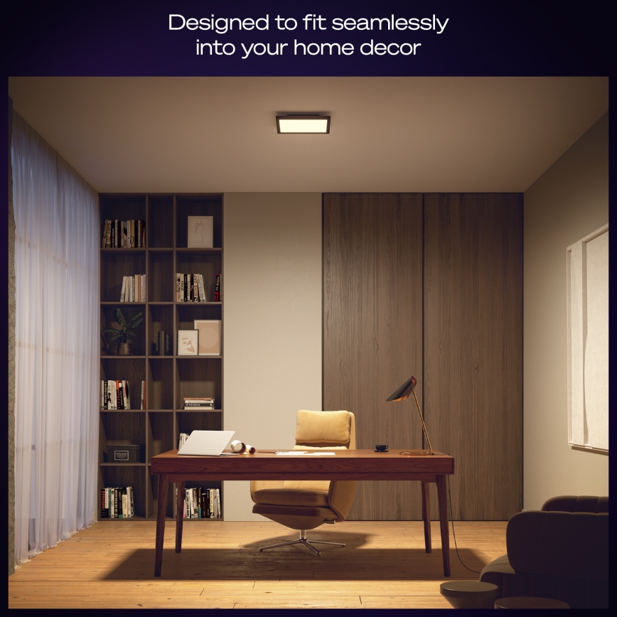 Philips - LED dimmelhető mennyezeti lámpatest Hue AURELLE LED/19W/230V 2200-6500K 30x30 cm fekete