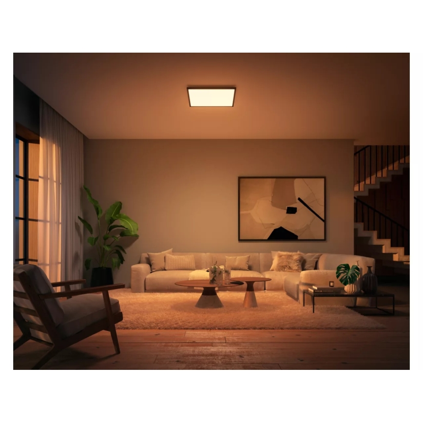 Philips - LED fényerőszabályozható mennyezeti lámpa Hue AURELLE LED/39W/230V 2200-6500K 60x60 cm fekete