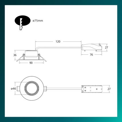 Philips - LED Dimmelhető beépíthető mennyezeti lámpa CILANTRO LED/5W/230V 4000K fehér