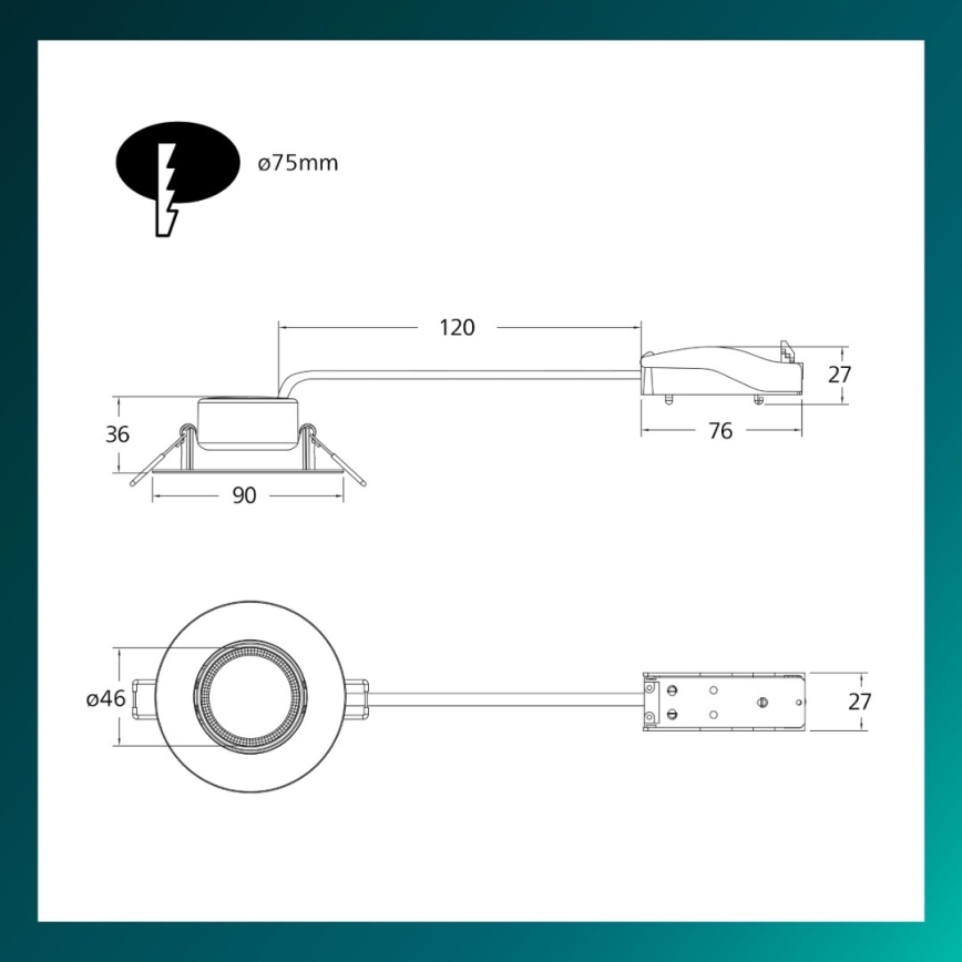 Philips - LED Dimmelhető beépíthető mennyezeti lámpa CILANTRO LED/5W/230V 4000K fehér