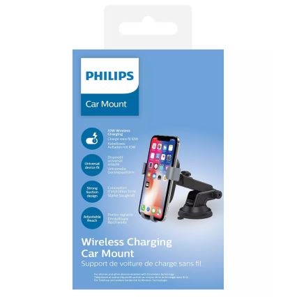 Philips DLK3532Q/00 - Autós telefontartó 10 W vezeték nélküli töltéssel