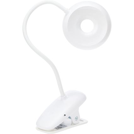 Philips - LED állítható fényerejű csipeszes lámpa DONUTCLIP LED/3W/5V 1200 mAh CRI 90 fehér