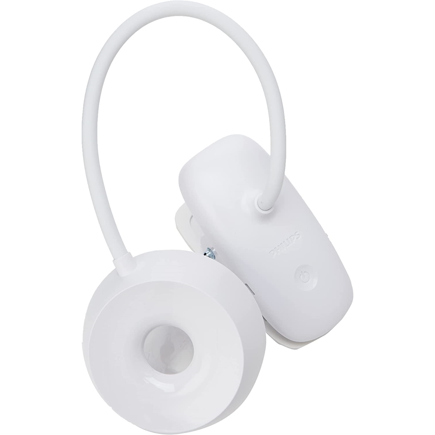 Philips - LED állítható fényerejű csipeszes lámpa DONUTCLIP LED/3W/5V 1200 mAh CRI 90 fehér