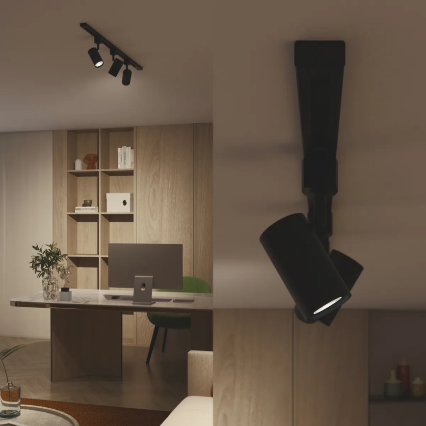Philips - EASYLINK sínes rendszerű spotlámpa 3xGU10/7W/230V 1m fekete