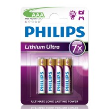 Philips FR03LB4A/10 - 4 db lítium elem AAA LITHIUM ULTRA 1,5V 800mAh