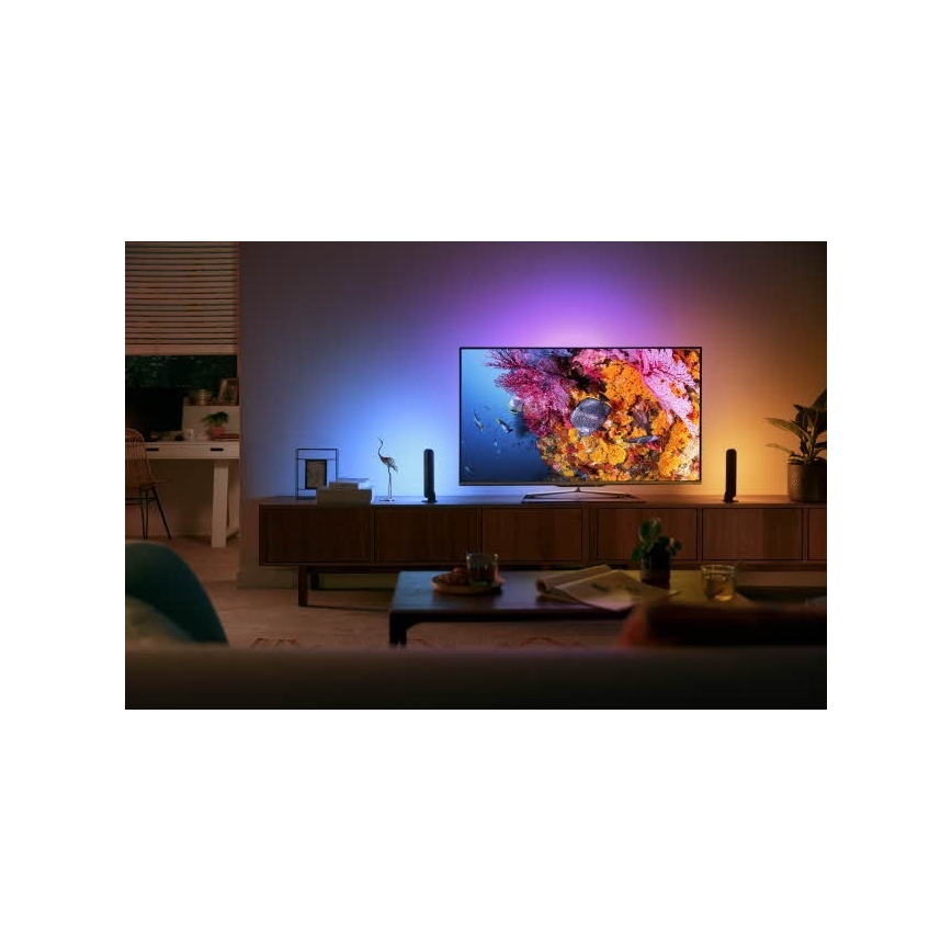 Philips - LED RGB Dimmelhető asztali lámpa HUE AMBIANCE LED/6W/230V fekete