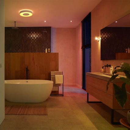 Philips - 3 db-os készlet RGB LED állítható fényerejű fürdőszobai világítás Hue XAMENTO 1xGU10/5,7W/230V IP44 2000-6500K