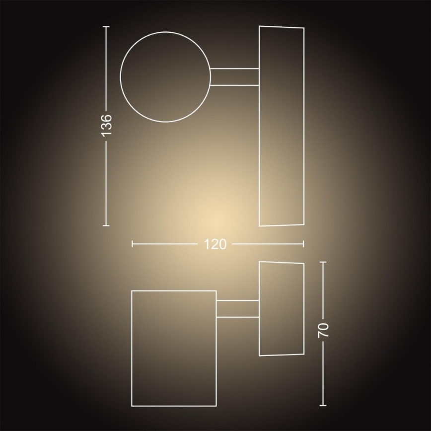Philips - LED állítható fényerejű fürdőszobai lámpa Hue ADORE 1xGU10/5W/230V IP44 + távirányító
