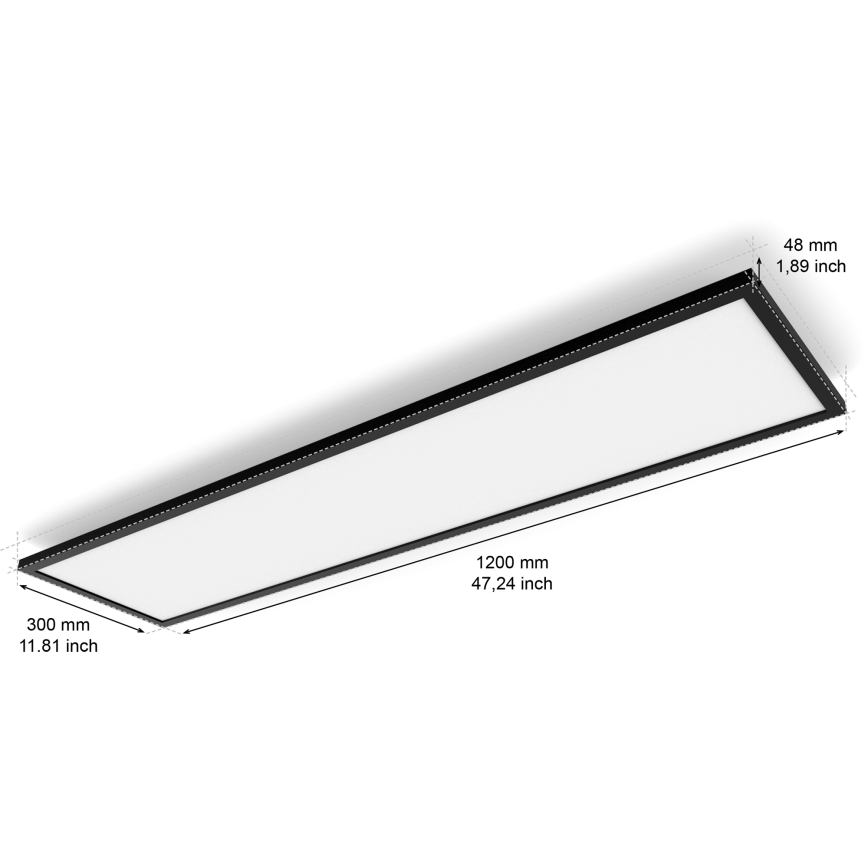 Philips - LED dimmelhető mennyezeti lámpa Hue AURELLE LED/39W/230V 2200-6500K 120x30 cm fekete