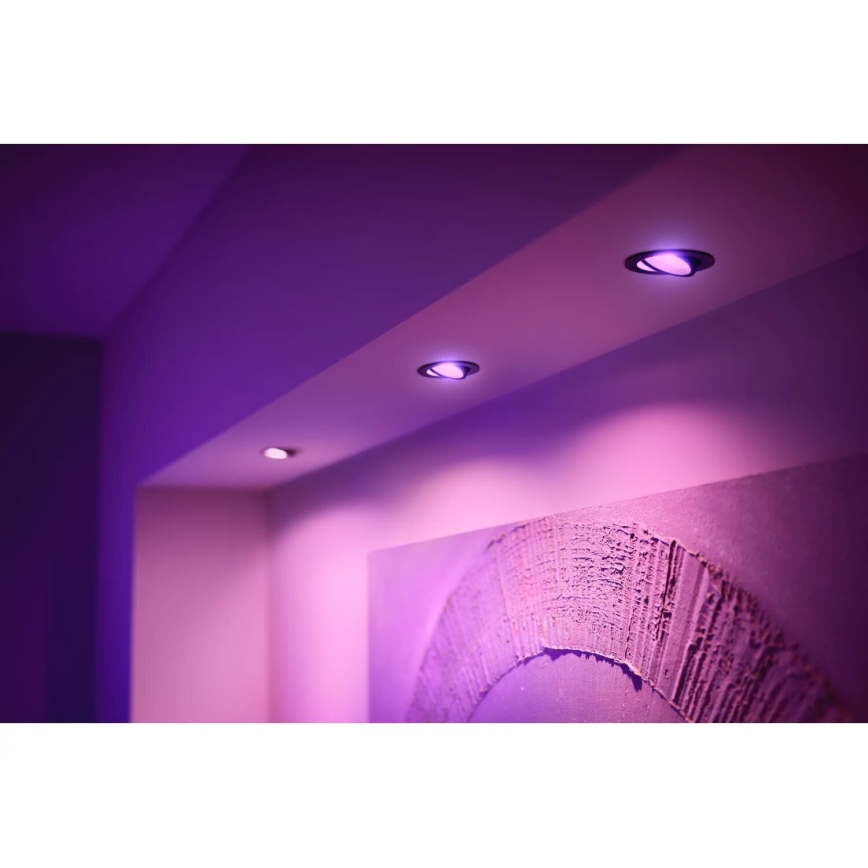 Philips - 3 db-os készlet LED RGBW állítható fényerejű beépíthető Hue CENTURA 1xGU10/4,2W/230V 2000-6500K