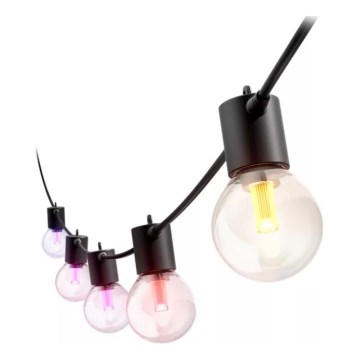 Philips - Hue FESTAVIA RGBW LED hosszabbítható, fényerőszabályozható kültéri fényfüzér 20× LED, 14 m, IP65