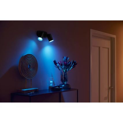 Philips - LED RGBW Dimmerelhető spotlámpa Hue FUGATO 2xGU10/4,2W/230V 2000-6500K fekete