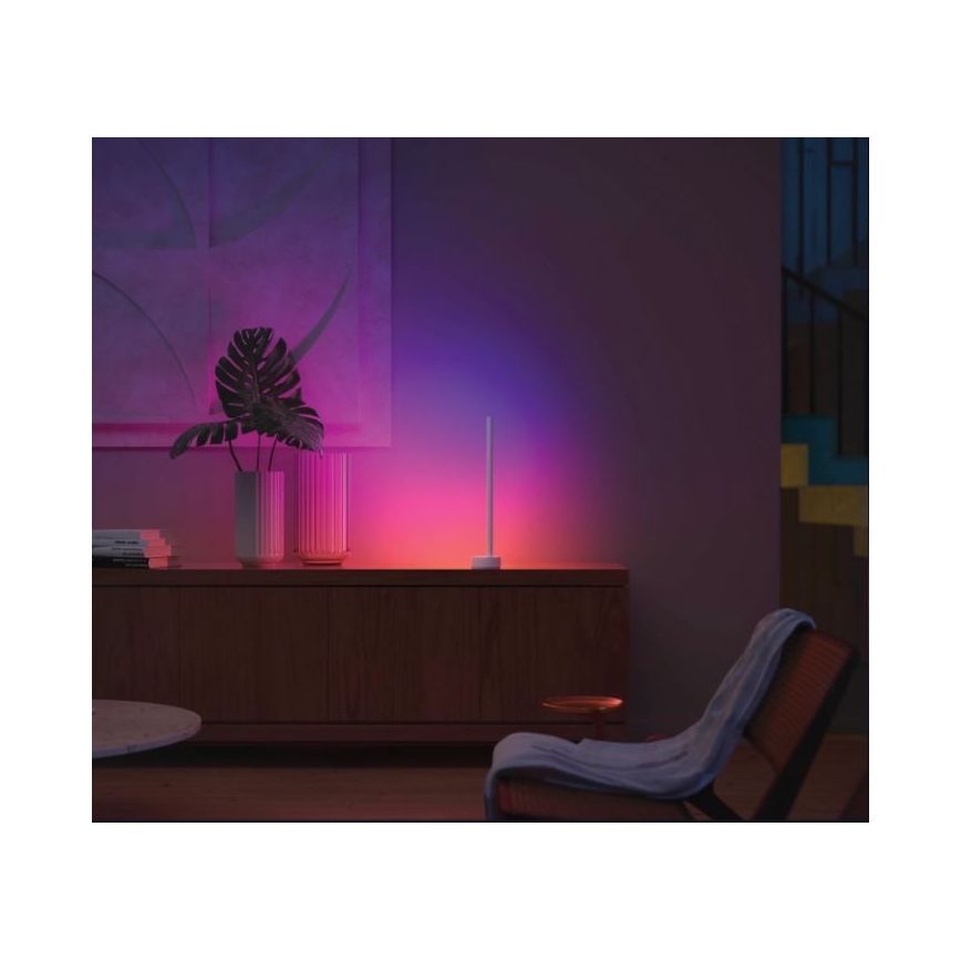 Philips - Hue SIGNE LED asztali lámpa, állítható fényerő, RGB, LED/12W/230V, 2000-6500K, fehér