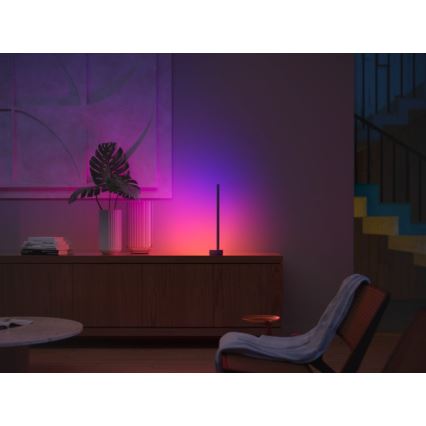 Philips - LED RGB állítható fényerejű asztali lámpa Hue SIGNE LED/12W/230V 2000-6500K fekete
