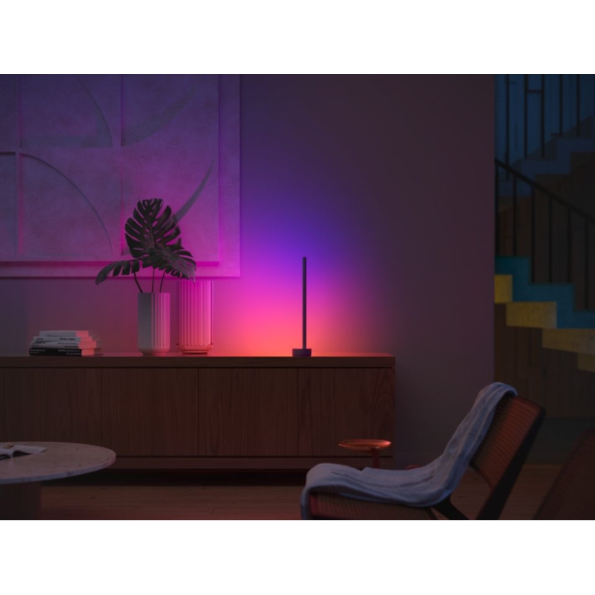 Philips - LED RGB állítható fényerejű asztali lámpa Hue SIGNE LED/12W/230V 2000-6500K fekete
