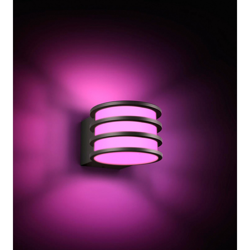 Philips - LED RGB dimmelhető kültéri fali lámpa Hue LUCCA 1xE27/8,1W/230V 1000-20000K IP44