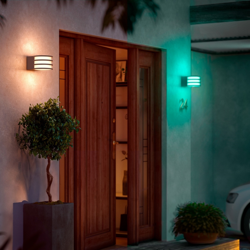 Philips - LED RGB dimmelhető kültéri fali lámpa Hue LUCCA 1xE27/8,1W/230V 1000-20000K IP44