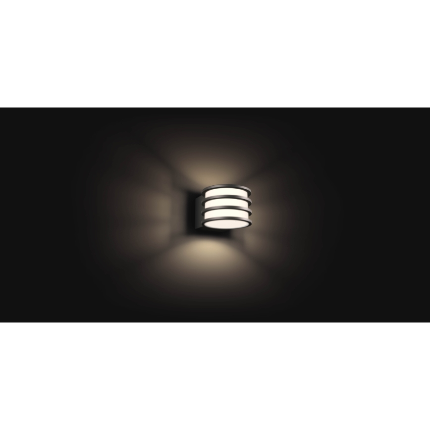 Philips - LED RGB dimmelhető kültéri fali lámpa Hue LUCCA 1xE27/8,1W/230V 1000-20000K IP44