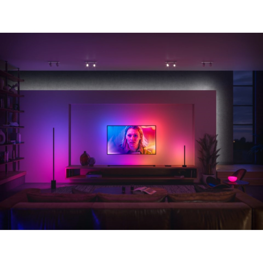 Philips - LED RGBW állítható fényerejű állólámpa Hue SIGNE LED/29W/230V 2000-6500K fekete