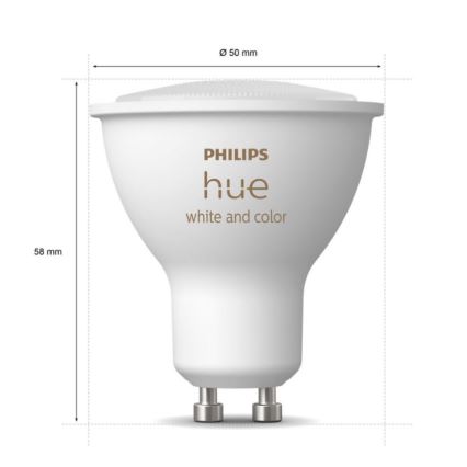 Alap Philips Hue WHITE AND COLOR AMBIANCE készlet 3xGU10/5,7W/230V 2000-6500K + összekötő eszköz