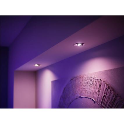 Kezdőcsomag Philips Hue WHITE AND COLOR AMBIANCE 3xGU10/4,2W/230V 2000-6500K + Hue Bridge és Dimmer Switch