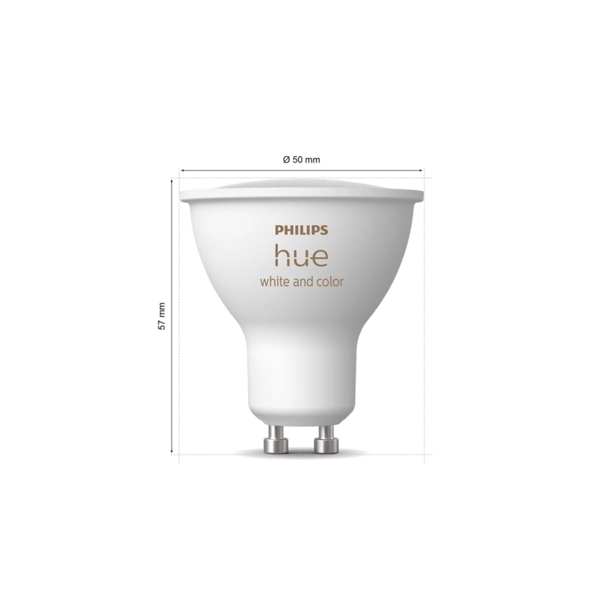 Kezdőcsomag Philips Hue WHITE AND COLOR AMBIANCE 3xGU10/4,2W/230V 2000-6500K + Hue Bridge és Dimmer Switch