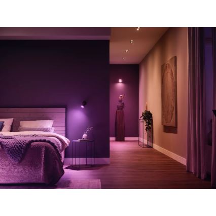 Kezdőcsomag Philips Hue WHITE AND COLOR AMBIANCE 3xGU10/4,2W 2000-6500K + Hue Bridge és dimmer kapcsoló