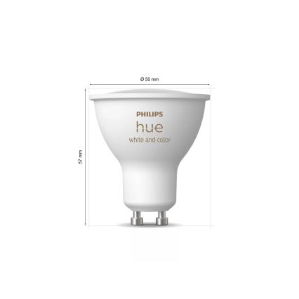 Kezdőcsomag Philips Hue WHITE AND COLOR AMBIANCE 3xGU10/4,2W 2000-6500K + Hue Bridge és dimmer kapcsoló
