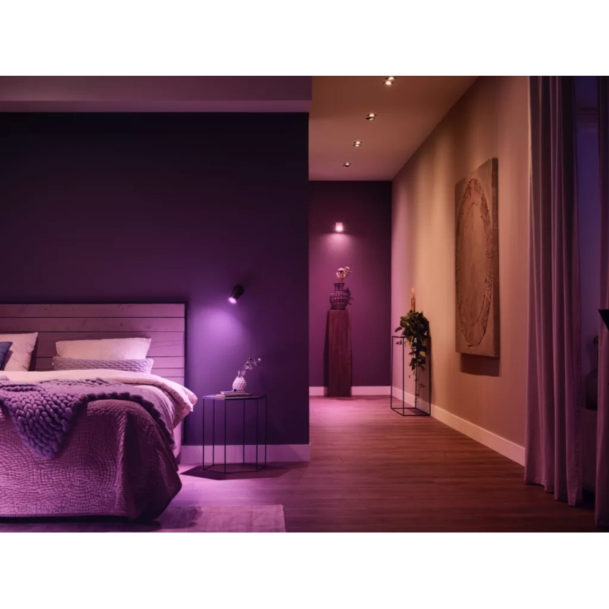 Kezdőcsomag Philips Hue WHITE AND COLOR AMBIANCE 3xGU10/4,2W/230V 2200-6500K + Hue bridge