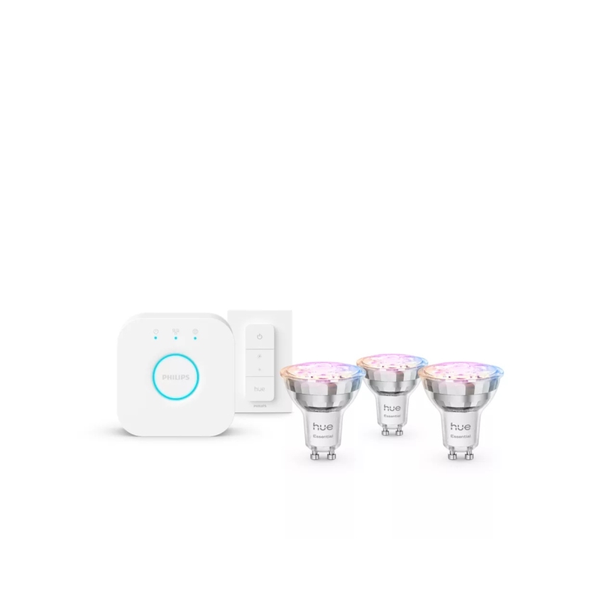 Alapcsomag Philips Hue White And Color Ambiance Essential 3xGU10/4,7W/230V 2200-6500K + összekapcsoló eszköz
