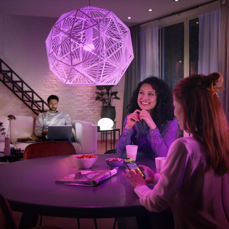 Philips Hue WHITE AND COLOR AMBIANCE alapkészlet 3xE27/9W 2000-6500K + Hue Bridge és fényerőszabályzó kapcsoló