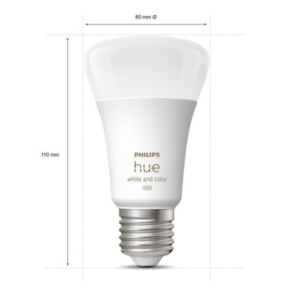 Philips Hue WHITE AND COLOR AMBIANCE alapkészlet 3xE27/9W 2000-6500K + Hue Bridge és fényerőszabályzó kapcsoló