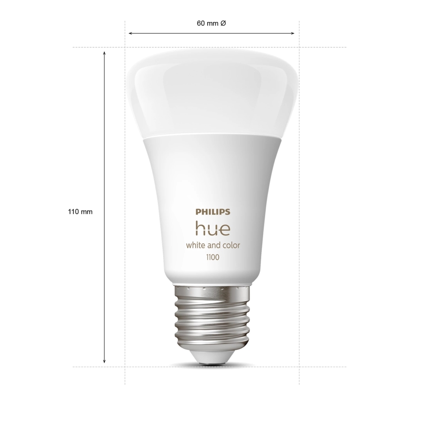 Kezdőkészlet Philips Hue WHITE AND COLOR AMBIANCE 2xE27/9W/230V 2200-6500K + okos konnektor, Hue Bridge és fényerőszabályzó kapcsoló
