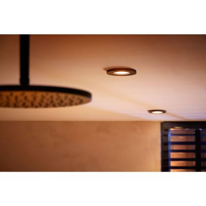 Philips - 3 darabos készlet LED RGBW állítható fényerejű fürdőszobai beépíthető lámpa Hue XAMENTO 1xGU10/4,2W/230V 2000-6500K IP44
