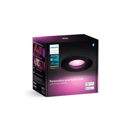 Philips - LED RGBW állítható fényerejű fürdőszobai beépíthető lámpa Hue XAMENTO 1xGU10/4,2W/230V 2000-6500K IP44