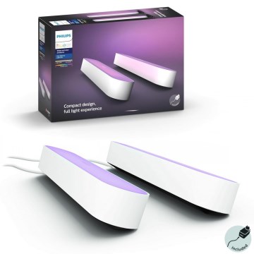 Philips - KÉSZLET 2x LED RGB állítható fényerejű asztali lámpa Hue PLAY LED/6W/230V fehér